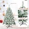 4 ft Snow Flocked Artificial Christmas Tree with Hinged Branches